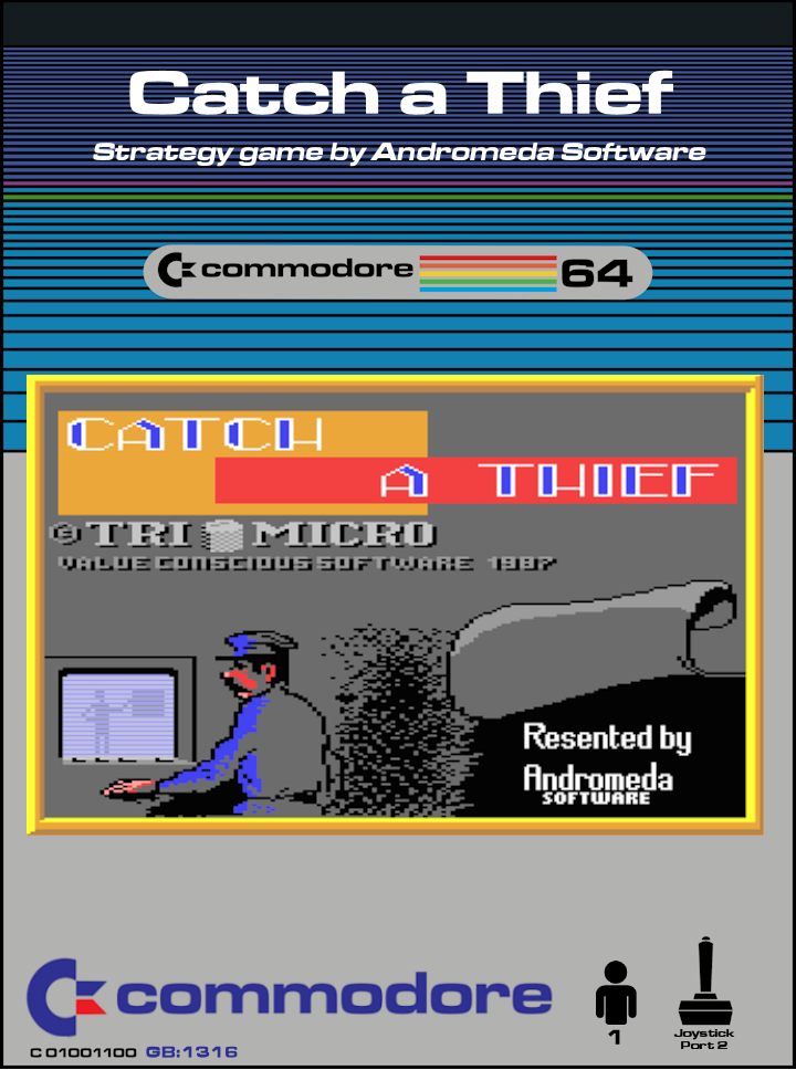Catch a Thief & Souls Of Darkon box art for Commodore 64